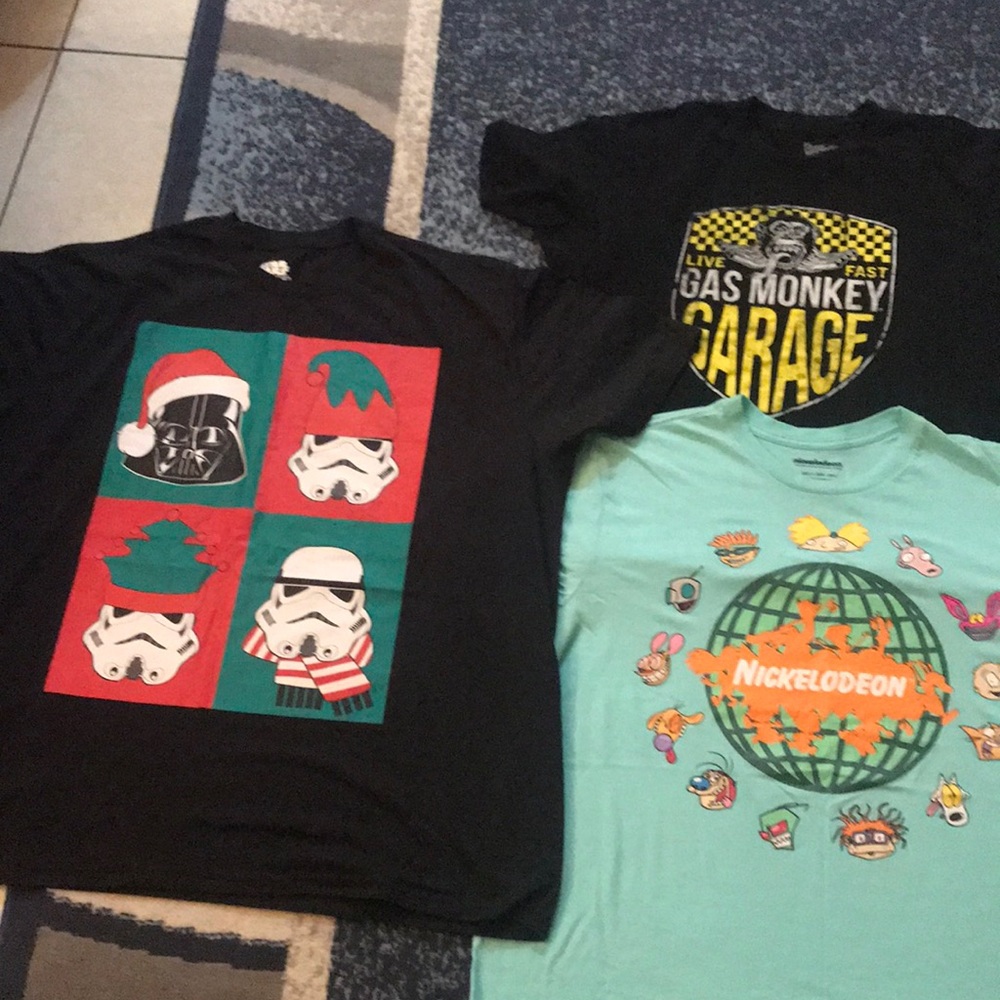 Skater shirts gas monkey Nickelodeon Star Wars.60